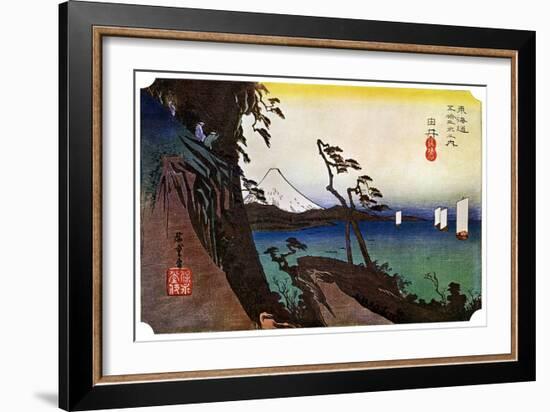 Yui, Satta Peak, 1830S-Ando Hiroshige-Framed Giclee Print