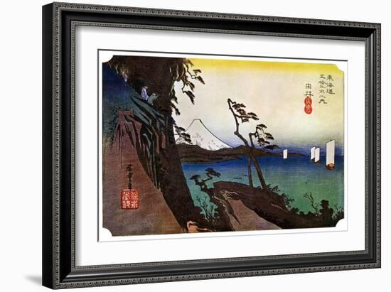 Yui, Satta Peak, 1830S-Ando Hiroshige-Framed Giclee Print