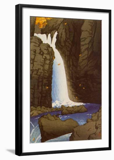 Yuki Falls at Shiobara-Kawase Hasui-Framed Art Print