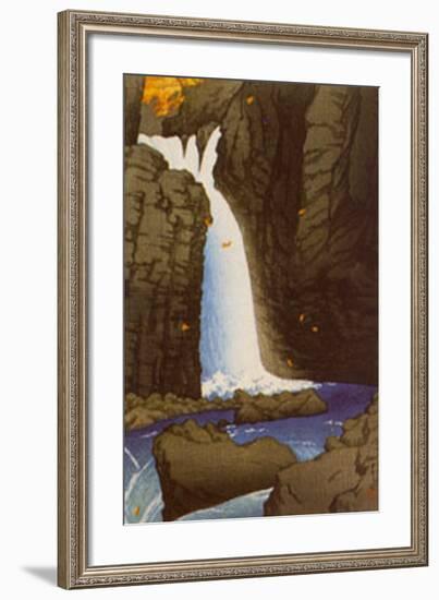 Yuki Falls at Shiobara-Kawase Hasui-Framed Art Print