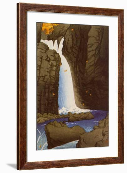 Yuki Falls at Shiobara-Kawase Hasui-Framed Art Print