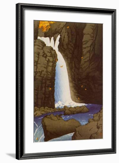 Yuki Falls at Shiobara-Kawase Hasui-Framed Art Print