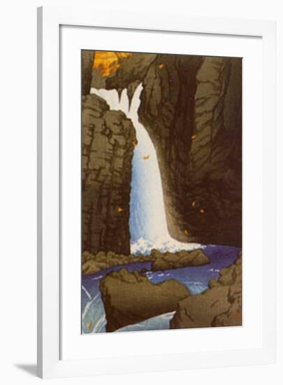 Yuki Falls at Shiobara-Kawase Hasui-Framed Art Print