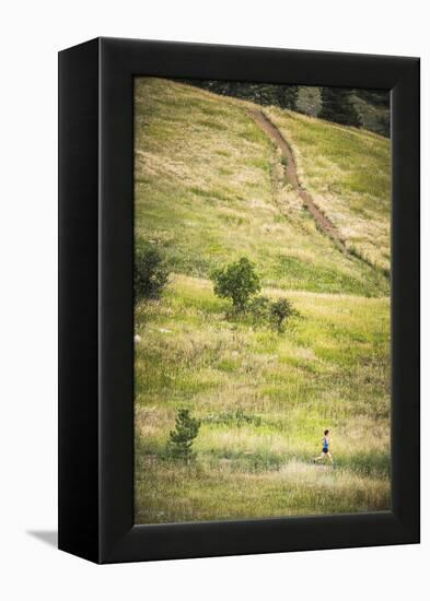 Yuki Tsuji, Morning Trail Run In Chautauqua Park - Home To The Flatirons Of Boulder, Colorado-Dan Holz-Framed Premier Image Canvas