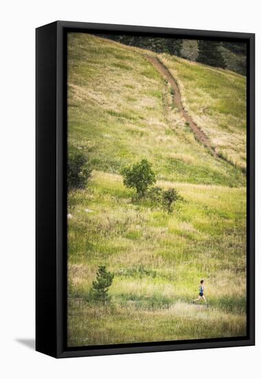 Yuki Tsuji, Morning Trail Run In Chautauqua Park - Home To The Flatirons Of Boulder, Colorado-Dan Holz-Framed Premier Image Canvas