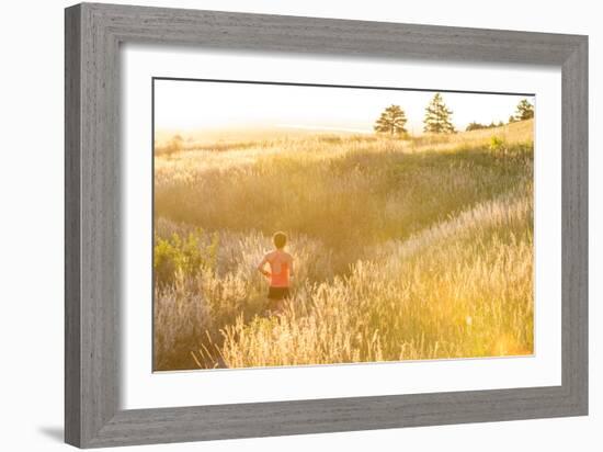 Yuki Tsuji, Morning Trail Run In Chautauqua Park - Home To The Flatirons Of Boulder, Colorado-Dan Holz-Framed Photographic Print