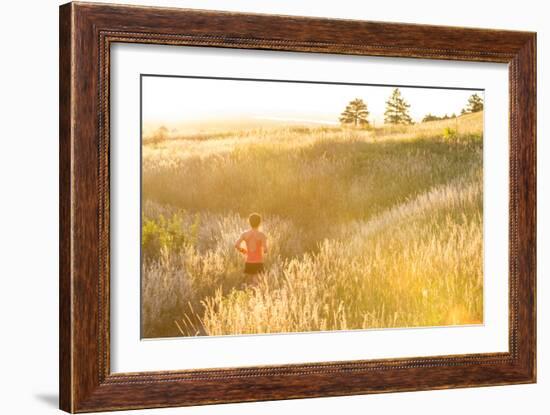 Yuki Tsuji, Morning Trail Run In Chautauqua Park - Home To The Flatirons Of Boulder, Colorado-Dan Holz-Framed Photographic Print