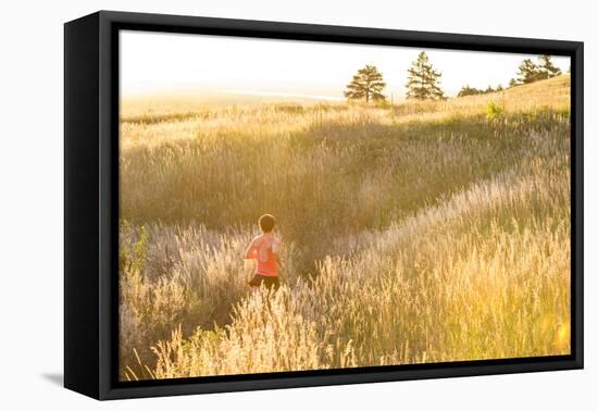 Yuki Tsuji, Morning Trail Run In Chautauqua Park - Home To The Flatirons Of Boulder, Colorado-Dan Holz-Framed Premier Image Canvas