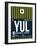 YUL Montreal Luggage Tag 1-NaxArt-Framed Art Print