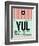 YUL Montreal Luggage Tag 2-NaxArt-Framed Art Print