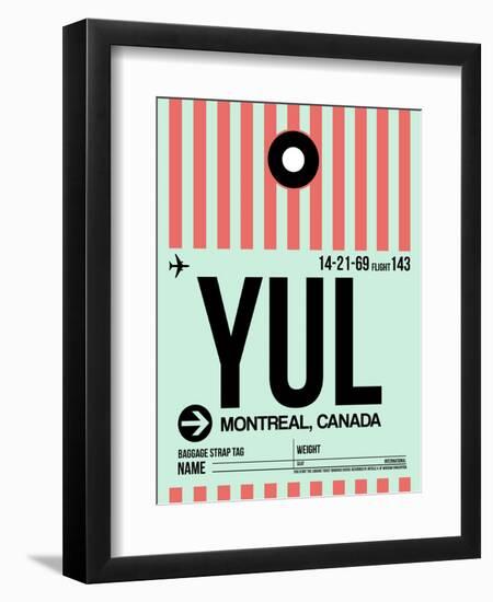 YUL Montreal Luggage Tag 2-NaxArt-Framed Art Print