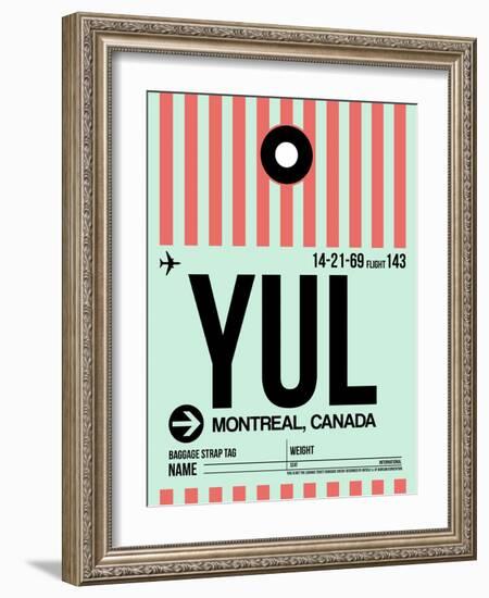 YUL Montreal Luggage Tag 2-NaxArt-Framed Art Print