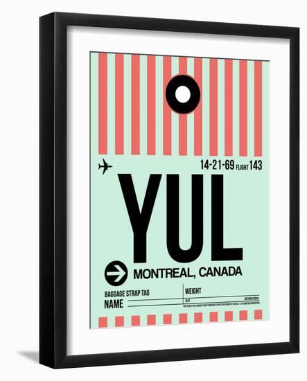 YUL Montreal Luggage Tag 2-NaxArt-Framed Art Print