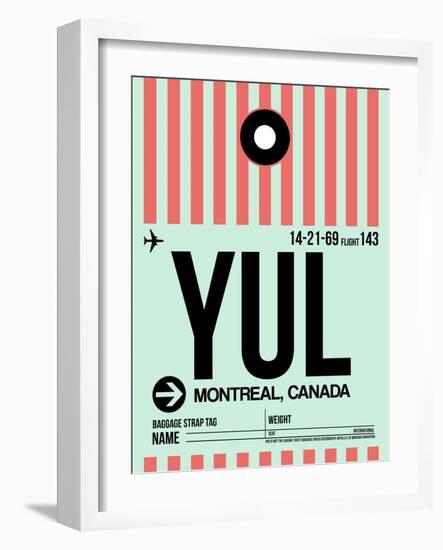 YUL Montreal Luggage Tag 2-NaxArt-Framed Art Print