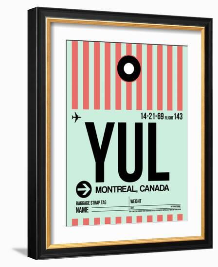 YUL Montreal Luggage Tag 2-NaxArt-Framed Art Print