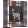 Yule Plaid - Deer-Tania Bello-Mounted Giclee Print