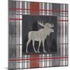 Yule Plaid - Moose-Tania Bello-Mounted Giclee Print