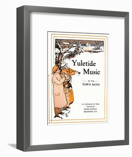 'Yuletide Music by the Town Band', 1910-Unknown-Framed Giclee Print