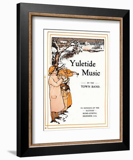 'Yuletide Music by the Town Band', 1910-Unknown-Framed Giclee Print