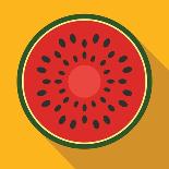 Sliced Watermelon Flat Icon-Yulia Ryabokon-Art Print