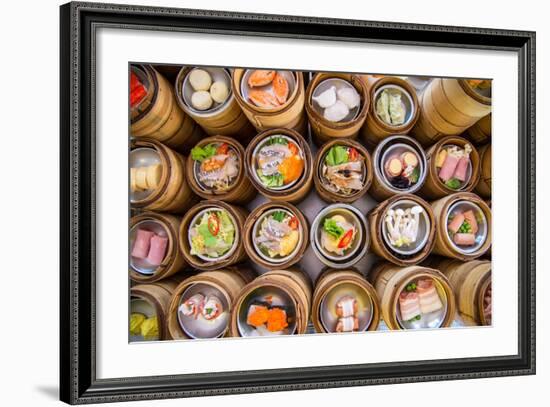 Yumcha, Dim Sum in Bamboo Steamer, Chinese Cuisine-martinho Smart-Framed Photographic Print