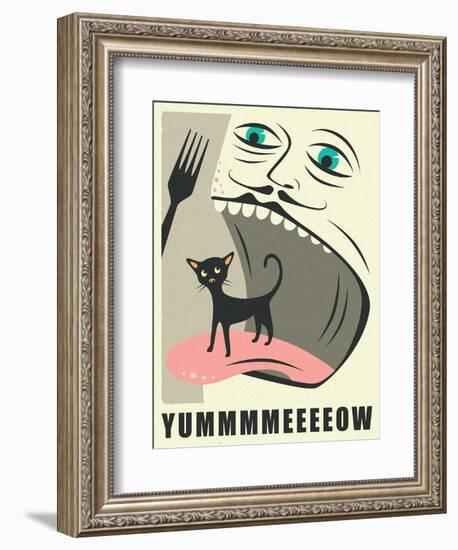 Yummeeow-Jazzberry Blue-Framed Art Print