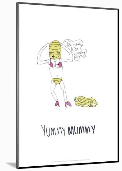 Yummy Mummy - Tom Cronin Doodles Cartoon Print-Tom Cronin-Mounted Giclee Print