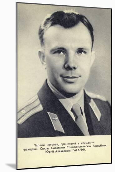 Yuri Gagarin, Soviet Cosmonaut and First Man in Space-null-Mounted Photographic Print