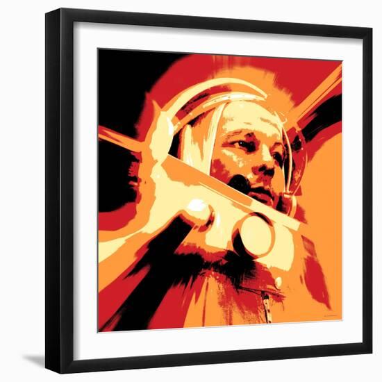 Yuri Gagarin, Soviet Cosmonaut, Artwork-Detlev Van Ravenswaay-Framed Premium Photographic Print