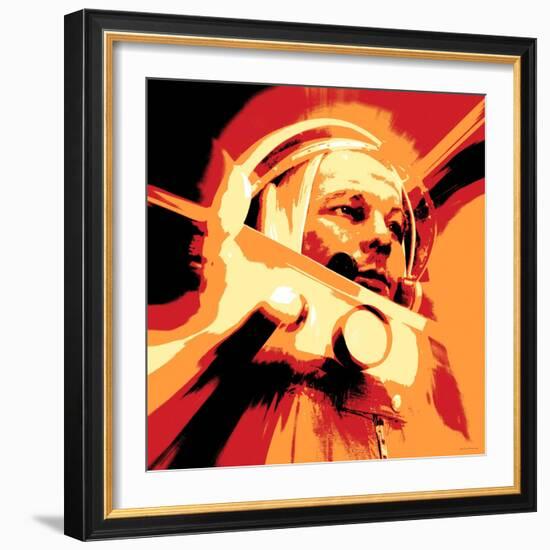 Yuri Gagarin, Soviet Cosmonaut, Artwork-Detlev Van Ravenswaay-Framed Premium Photographic Print