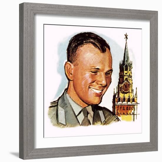 Yuri Gagarin-English School-Framed Giclee Print