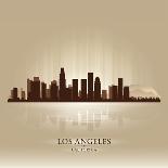 Los Angeles, California Skyline City Silhouette-Yurkaimmortal-Art Print