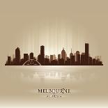 Melbourne Australia Skyline City Silhouette-Yurkaimmortal-Art Print