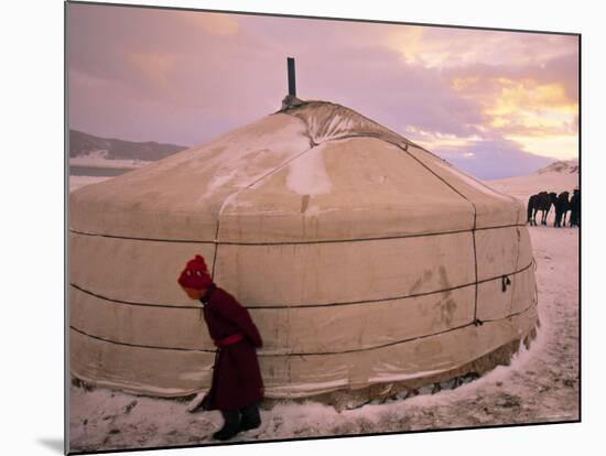 Yurts, Mongolia-Peter Adams-Mounted Photographic Print
