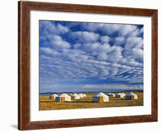 Yurts, Mongolia-Peter Adams-Framed Photographic Print