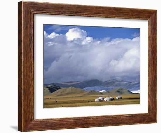 Yurts, Mongolia-Peter Adams-Framed Photographic Print