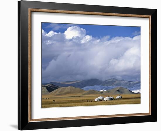 Yurts, Mongolia-Peter Adams-Framed Photographic Print