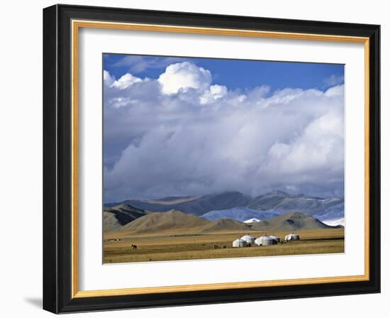 Yurts, Mongolia-Peter Adams-Framed Photographic Print