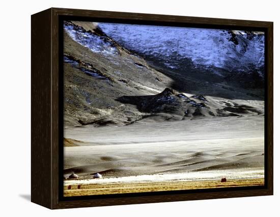 Yurts of One of the Eagle Hunters Grandfathers, Golden Eagle Festival, Mongolia-Amos Nachoum-Framed Premier Image Canvas