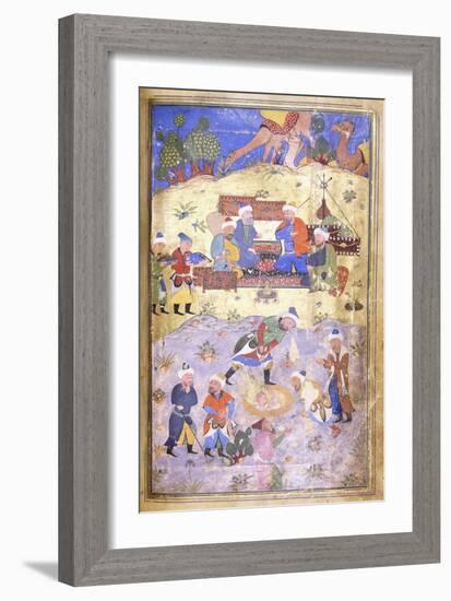 Yusuf Being Rescued from the Pit, C.1492-3 (Illuminated Manuscript on Paper)-null-Framed Giclee Print