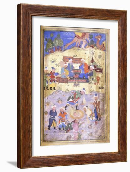 Yusuf Being Rescued from the Pit, C.1492-3 (Illuminated Manuscript on Paper)-null-Framed Giclee Print