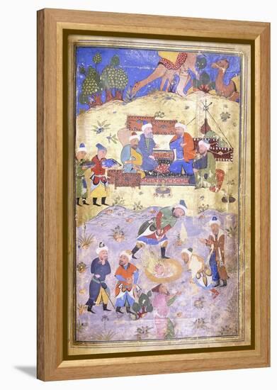 Yusuf Being Rescued from the Pit, C.1492-3 (Illuminated Manuscript on Paper)-null-Framed Premier Image Canvas