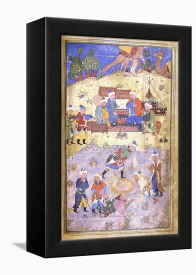 Yusuf Being Rescued from the Pit, C.1492-3 (Illuminated Manuscript on Paper)-null-Framed Premier Image Canvas