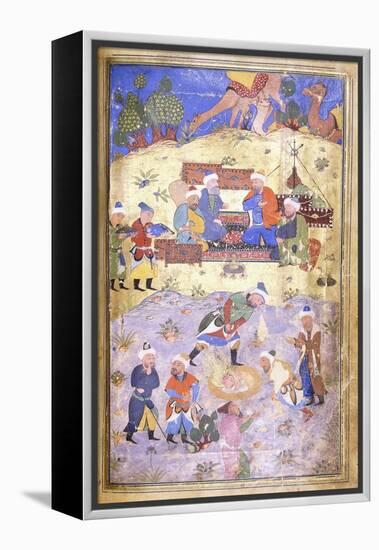 Yusuf Being Rescued from the Pit, C.1492-3 (Illuminated Manuscript on Paper)-null-Framed Premier Image Canvas