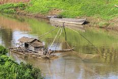 Kratie, Cambodia. Floating Vietnamese houseboat on the Mekong River in Kratie, Cambodia.-Yvette Cardozo-Photographic Print
