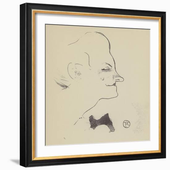 Yvette Gilbert (Litho)-Henri de Toulouse-Lautrec-Framed Giclee Print