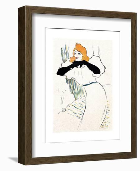 Yvette Guilbert, Lautrec-Henri de Toulouse-Lautrec-Framed Premium Giclee Print