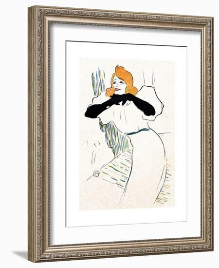 Yvette Guilbert, Lautrec-Henri de Toulouse-Lautrec-Framed Giclee Print