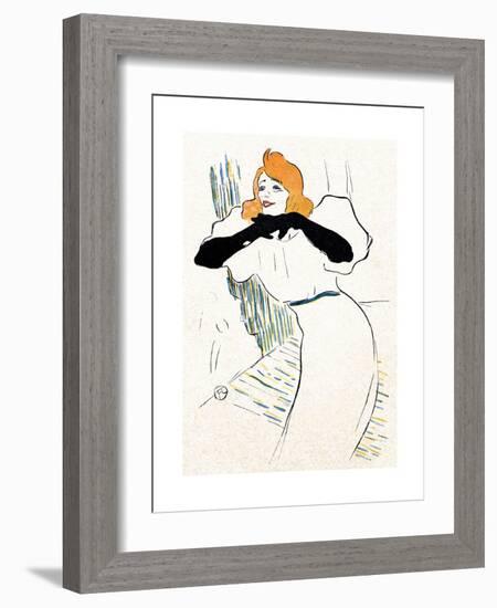 Yvette Guilbert, Lautrec-Henri de Toulouse-Lautrec-Framed Giclee Print