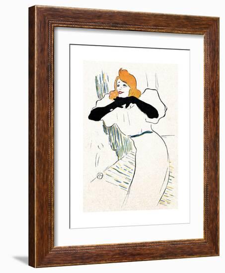 Yvette Guilbert, Lautrec-Henri de Toulouse-Lautrec-Framed Giclee Print